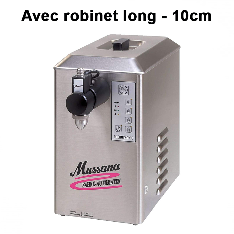 Mussana appareil à chantilly Boy Microtronic 4 Litres - Robinet Long dMussana appareil à chantilly Boy Microtronic 4 Litres avec Robinet Long de 10cm
Boy Microtronic 4 litres Mussana avec un robinet long d'environ 10cm pour atteindre lchantillyMussanaCrepiere-Automatique.frMussana appareil à chantilly Boy Microtronic 4 Litres - Robinet Long de 10cm