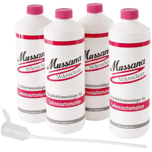 Mussana Microclean Produit Nettoyant X4 LitresLot de 4 litres de produit nettoyant Microclean pour machine à chantilly Mussana.
Produit peu moussantPouvoir nettoyant élevéAgit rapidementEfficacité antimicromiennchantillyMussanaCrepiere-Automatique.frMussana Microclean Produit Nettoyant X4 Litres
